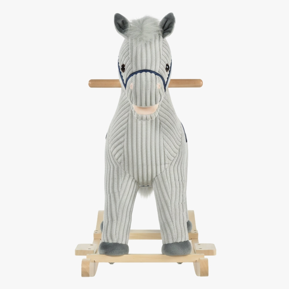 cheval-a-bascule-enfant-gris-et-bleu-en-peluche-et-bois-face